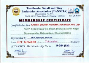 Tanstia certificate